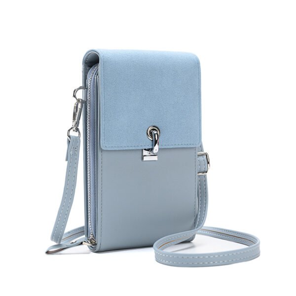 PU Leather Cell Phone Bag blue