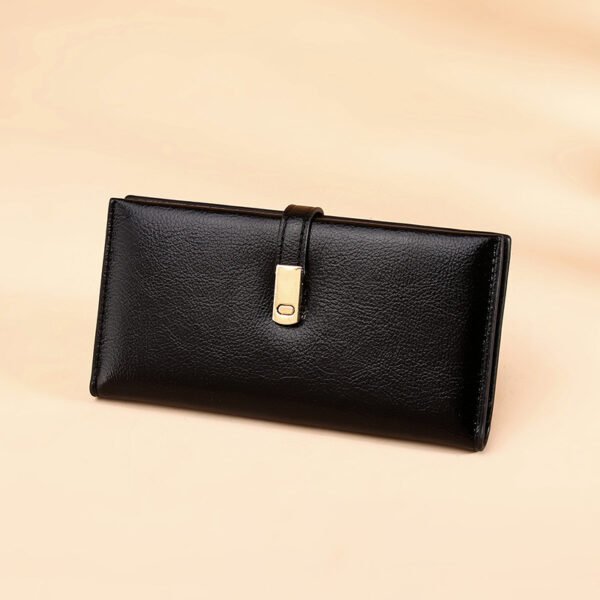 long women wallet black