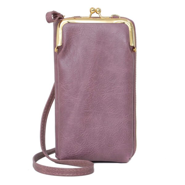 PU Leather Cell Phone Bag Purple