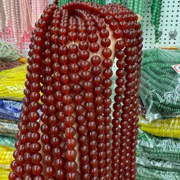 Natural 7A Red Agate Round Beads