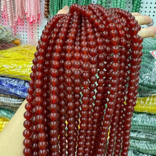 Natural 7A Red Agate Round Beads